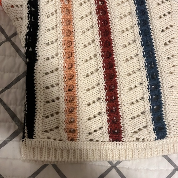 Cream crochet openwork sweater - Picture 2 of 2